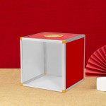 Raffle Box 40x40x40cm, Square Tombola Ball Storage Container Lottery Case with Transparent Front for Businesses